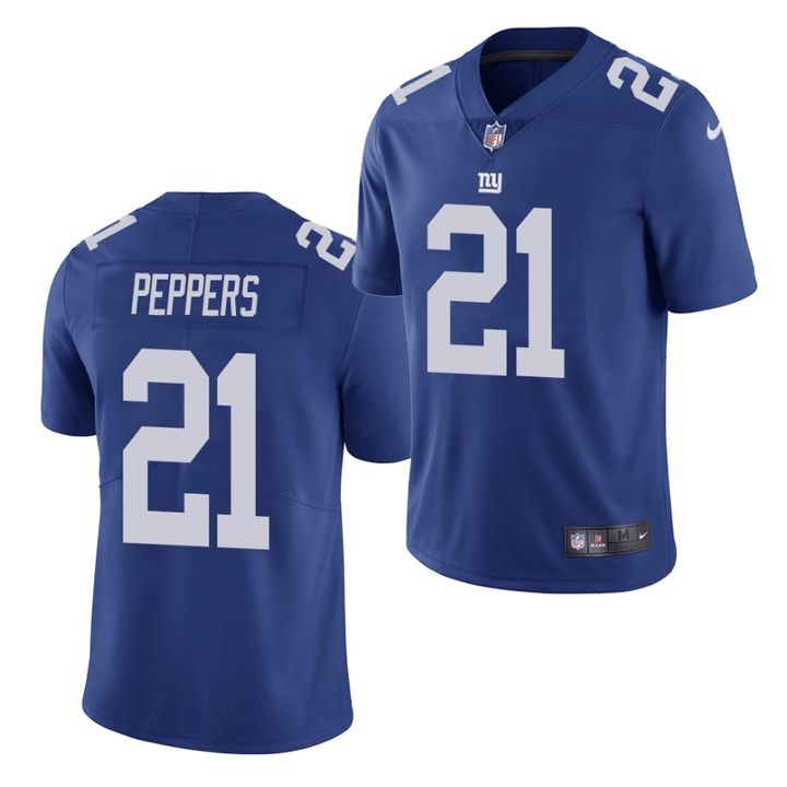 Men New York Giants #21 Jabrill Peppers Nike Royal Vapor Limited NFL Jersey->new york giants->NFL Jersey